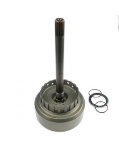 COA-32814 - ALUMINUM FORWARD DRUM (7075 BILLET) W/ 300M ALLOY INPUT SHAFT, PG SPLINE (OVERSIZED SHAFT SPLINES IN DRUM PREVENT FAILURES)