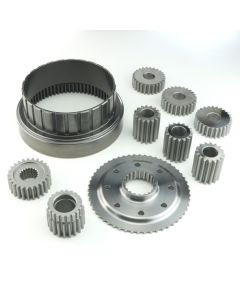 COA-12787B - "MAXIMUM DUTY" STRAIGHT CUT PLANETARY GEARS ONLY, COMPLETE SET W/ HEAT TREATED RING GEAR AND BILLET SPLINED REACTION FLANGE FOR 9 CLUTCH SU...