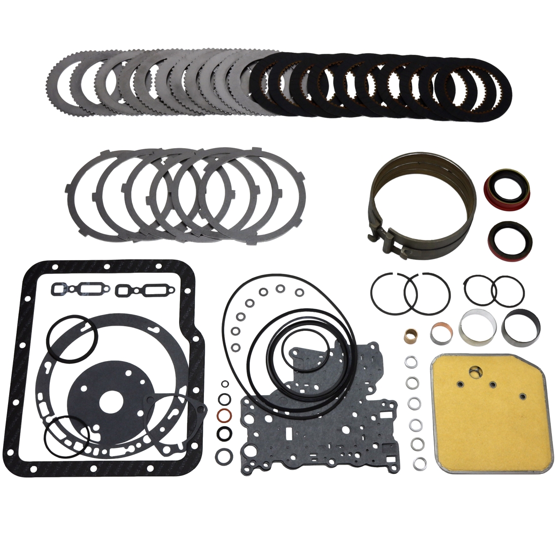 COA-12101 - "XST" DELUXE OVERHAUL KIT (INCLUDES: 10 DIRECT (BLUE)/6 REV CLUTCHES, STEELS, GASKETS, BUSHINGS, BAND AND FILTER)-0