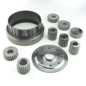 COA-12787A - "MAXIMUM DUTY" STRAIGHT CUT PLANETARY GEARS ONLY, COMPLETE SET W/ HEAT TREATED RING GEAR AND BILLET SPLINED REACTION FLANGE FOR 10 CLUTCH S...-0