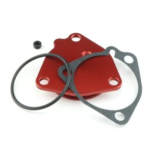 COA-12847 - BILLET ALUMINUM LOW SERVO COVER (RED, "COAN RACING")-0