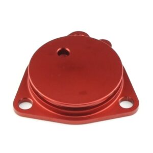 COA-12847 - BILLET ALUMINUM LOW SERVO COVER (RED, "COAN RACING")-6693