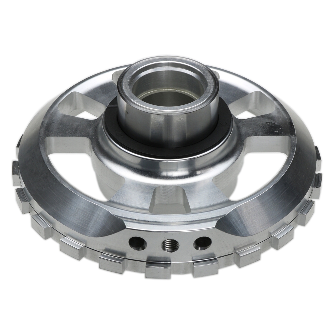 COA-22898B - "TURBO-II" BILLET 7075 ALUMINUM CENTER SUPPORT, NO PROVISION FOR INTERMEDIATE PISTON OR LOW ROLLER INNER RACE, 2.8 LBS-6046
