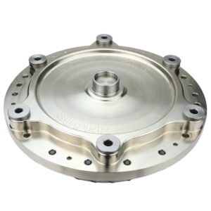 COA-120330-2X - "SUPER MEGA" 258MM MAXIMUM PERFORMANCE STEEL STATOR CONVERTER, BILLET ALUMINUM COVER, BOLT TOGETHER, SPRAGLESS, (BUILD W/ XST SPRAG ADD $200), FITS AOD 35 SPLINE INPUT SHAFT w/ GM 27 SPLINE STATOR-7419