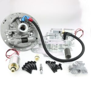 COA-22027-AL-ID-1.125 - BILLET ALUMINUM INSTANT REACTION TRANS BRAKE KIT W/ CLEAN NEUTRAL AND LOW BAND APPLY (PR/N123N), W/ INTERNAL DUMP FOR 1 1/8" INPUT SHAFT. (INCLUDES PUMP COVER ASSY. W/ ADJUSTABLE REGULATOR, FITTINGS AND HOSE)-0