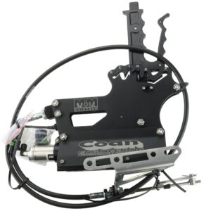 M12-4003BLK - 3 Speed Reverse Pattern Shifter with Air. Black. Includes 5' Cable, Bracket and Lever. Specify TH350 or TH400-8422