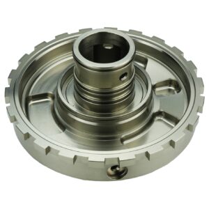 CCP-0228798E - BILLET ALUMINUM (7075) CENTER SUPPORT (BARE) FOR OVERSIZED INTERMEDIATE PISTON, TH400 CENTER LUBE APPLICATION, DUAL DIRECT FEED, HARD ANODIZED, USED WITH 1.125" MAIN SHAFT