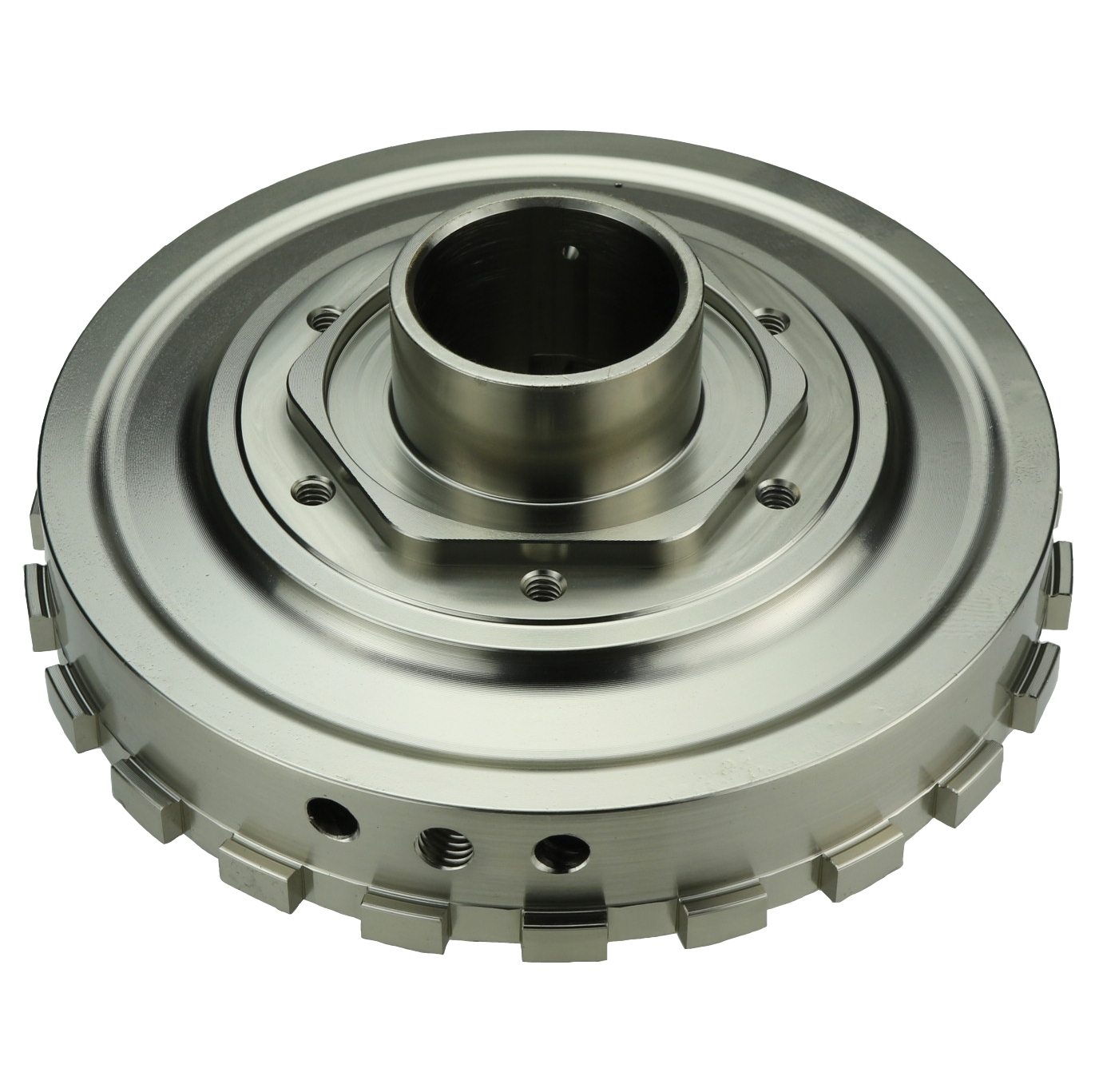 CCP-0228798E - BILLET ALUMINUM (7075) CENTER SUPPORT (BARE) FOR OVERSIZED INTERMEDIATE PISTON, TH400 CENTER LUBE APPLICATION, DUAL DIRECT FEED, HARD ANODIZED, USED WITH 1.125" MAIN SHAFT - Image 2