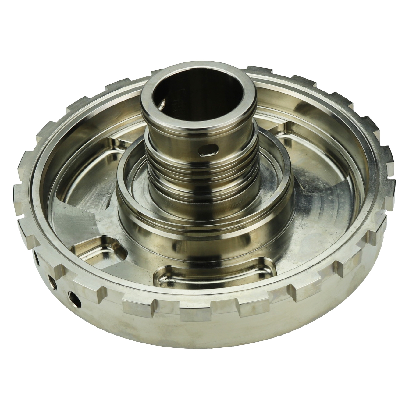 CCP-0228798H - BILLET ALUMINUM (7075) CENTER SUPPORT (BARE), TH400 CONVENTIONAL OR CENTER LUBE APPLICATION, DUAL DIRECT FEED, HARD ANODIZED, USE W/ STATIC CAM